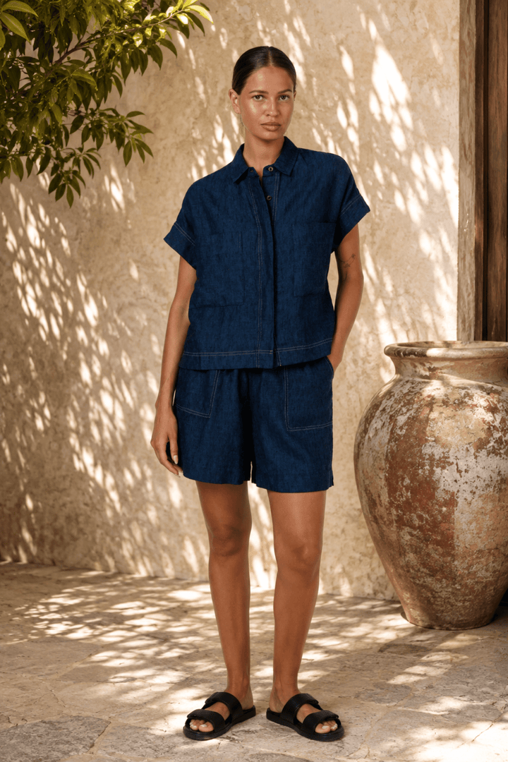 Eclipse Linen Shirt - OJ97 - Pizazz BoutiqueNaturals By O & J