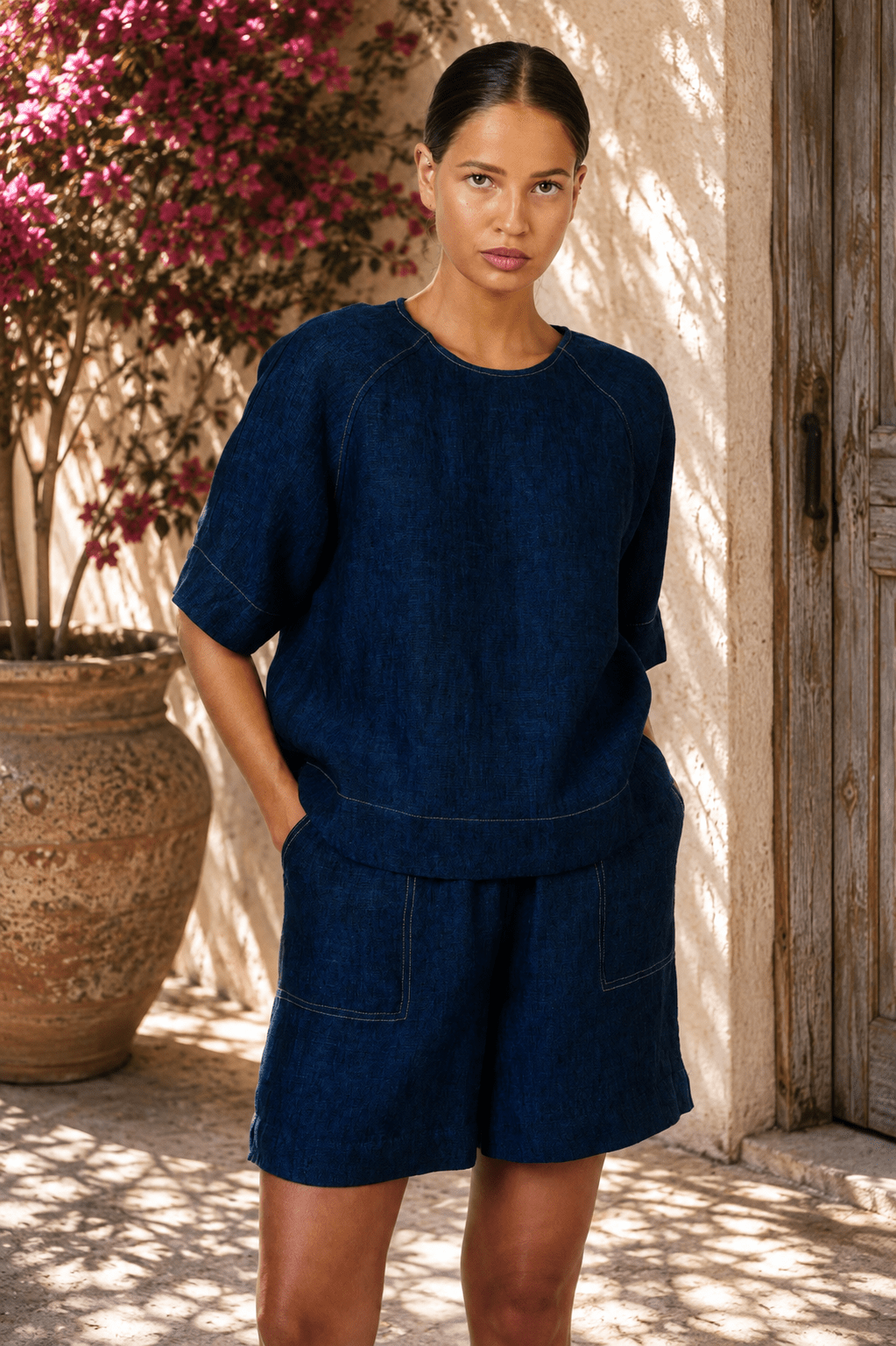Eclipse Linen Top - OJ94 - Pizazz BoutiqueNaturals By O & J