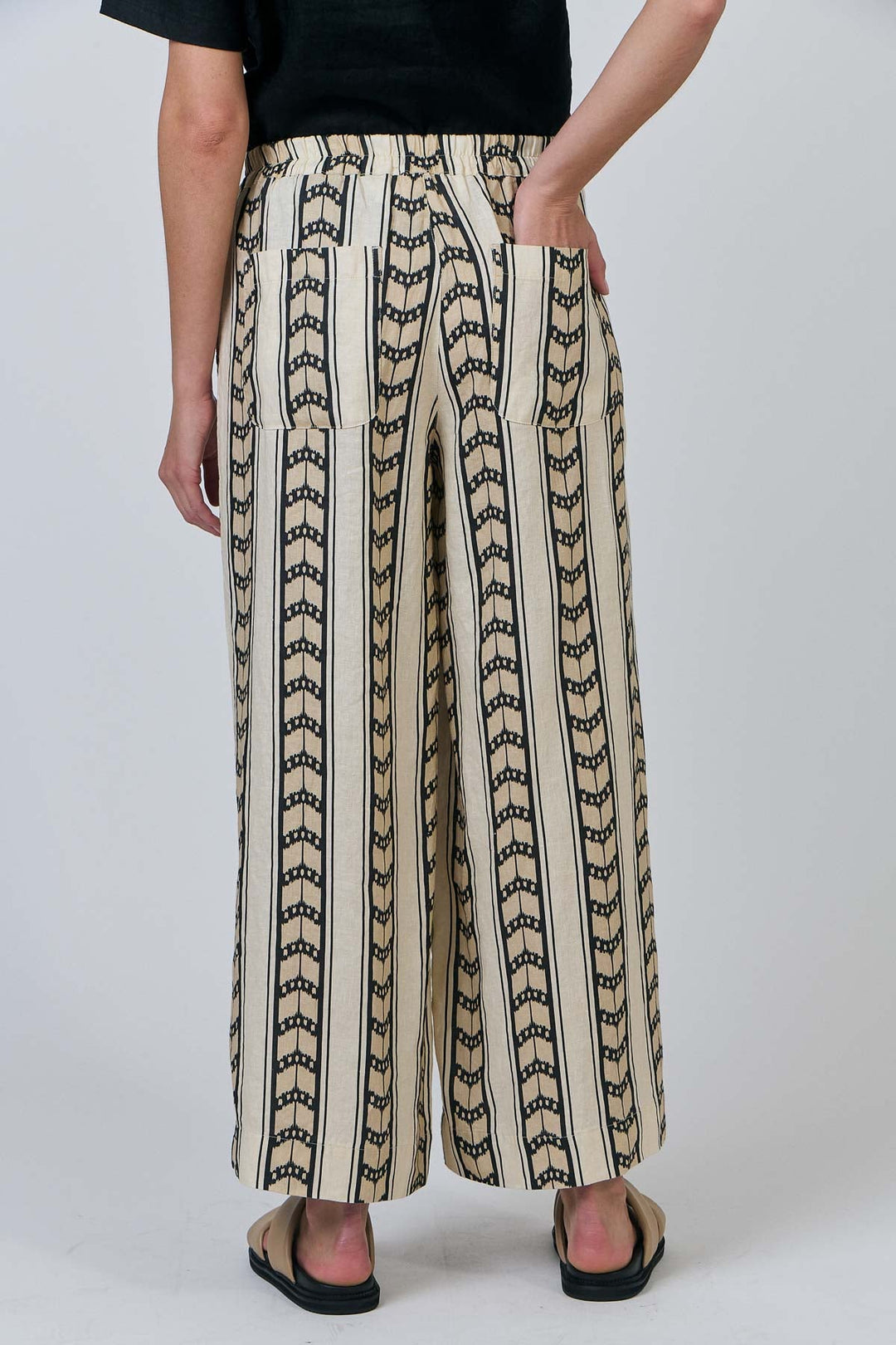 Eden Linen Pant - Chevron - OJ45 - Pizazz BoutiqueNaturals By O & J