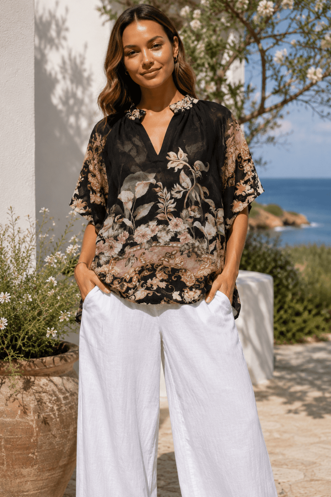 Eden Vezzoso Top - Black - FA37 - Pizazz BoutiqueFree Angel