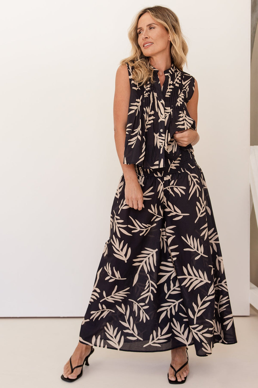 Elastic Waist Wide Leg Pant - Leaf - SS1 - Pizazz BoutiqueSee Saw