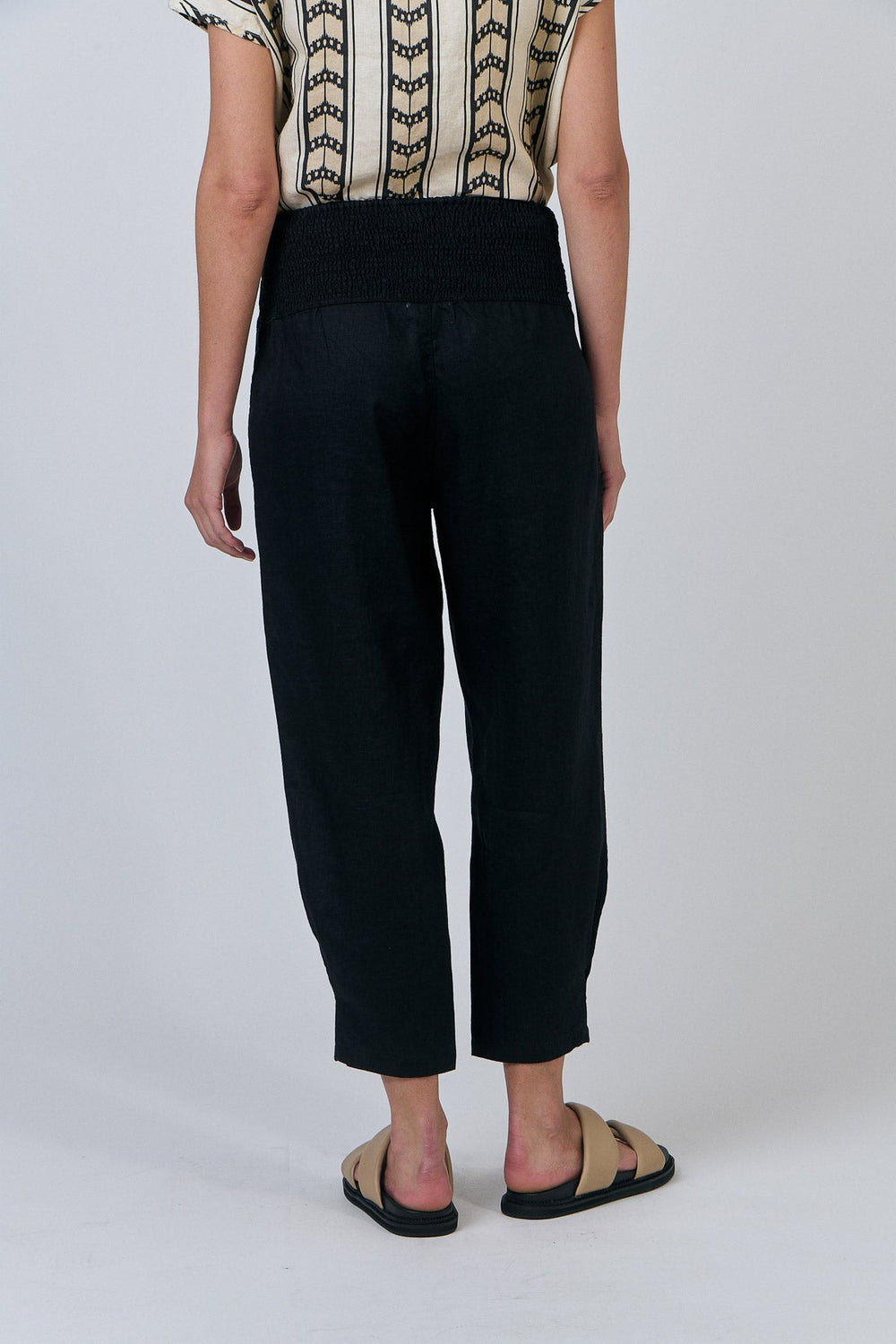Eliza Linen Pant - Black - OJ59 - Pizazz BoutiqueNaturals By O & J