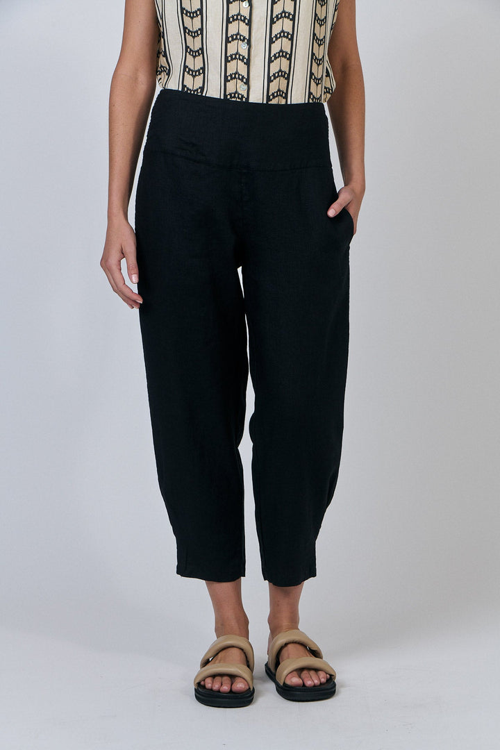 Eliza Linen Pant - Black - OJ59 - Pizazz BoutiqueNaturals By O & J