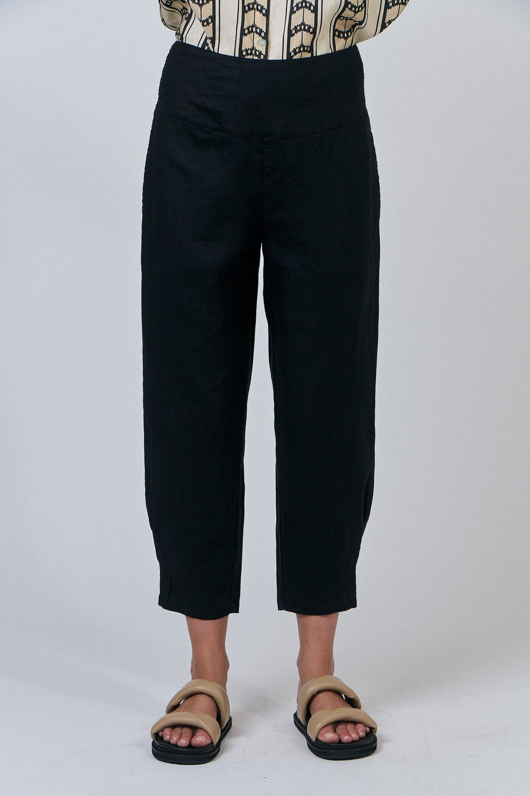Eliza Linen Pant - Black - OJ59 - Pizazz BoutiqueNaturals By O & J
