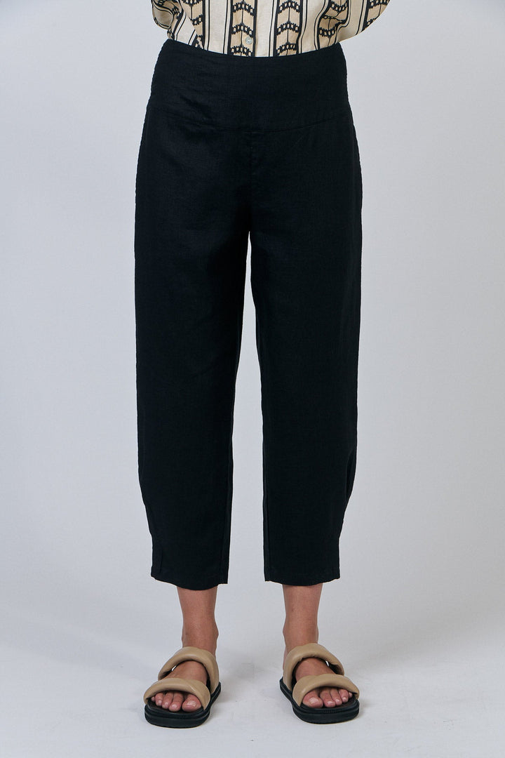 Eliza Linen Pant - Black - OJ59 - Pizazz BoutiqueNaturals By O & J
