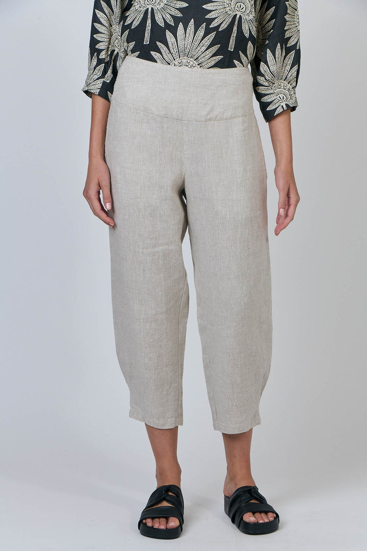 Eliza Linen Pant - Sand - OJ59 - Pizazz BoutiqueNaturals By O & J