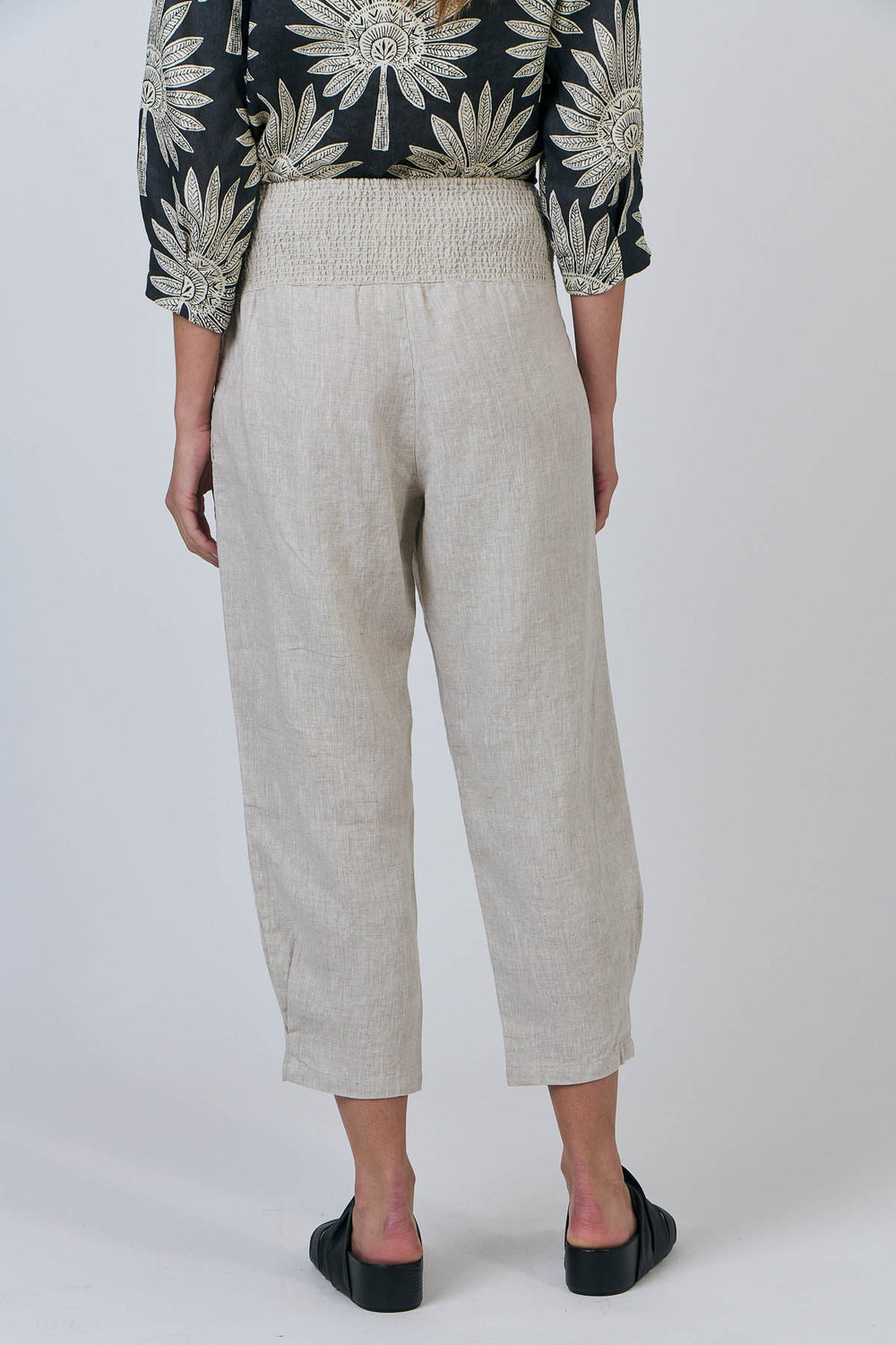 Eliza Linen Pant - Sand - OJ59 - Pizazz BoutiqueNaturals By O & J
