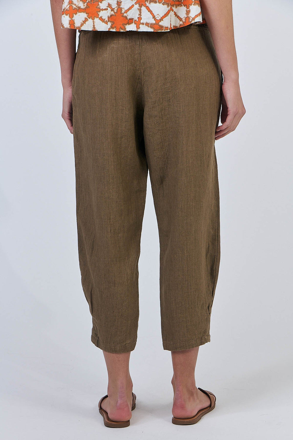 Eliza Linen Pant - Tobacco - OJ59 - Pizazz BoutiqueNaturals By O & J