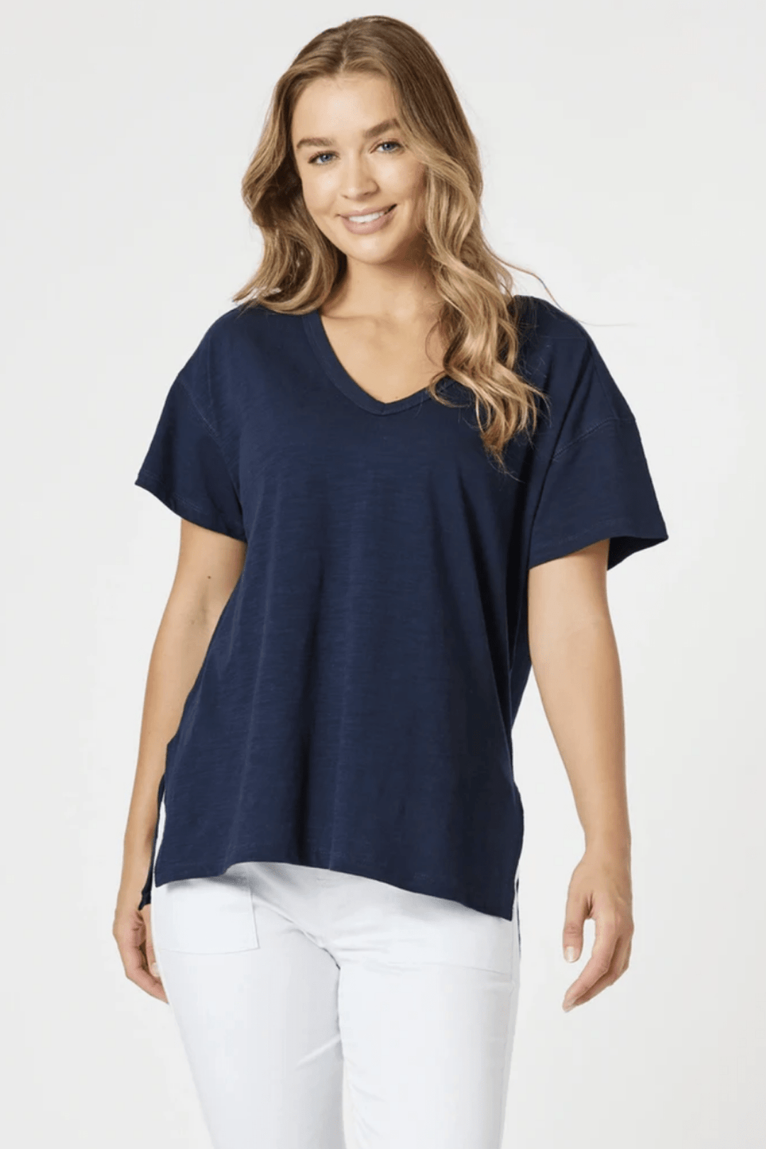 Elle T-Shirt - Navy - TZ29 - Pizazz BoutiqueThreadz