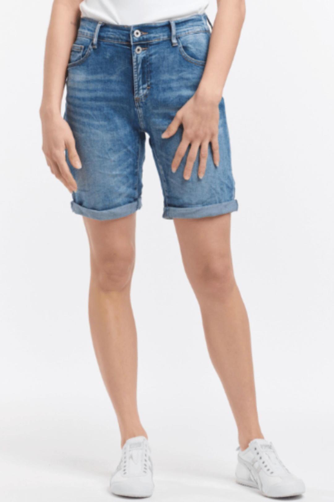 Emma Denim Shorts - Denim - IS1 - Pizazz BoutiqueItalian Star