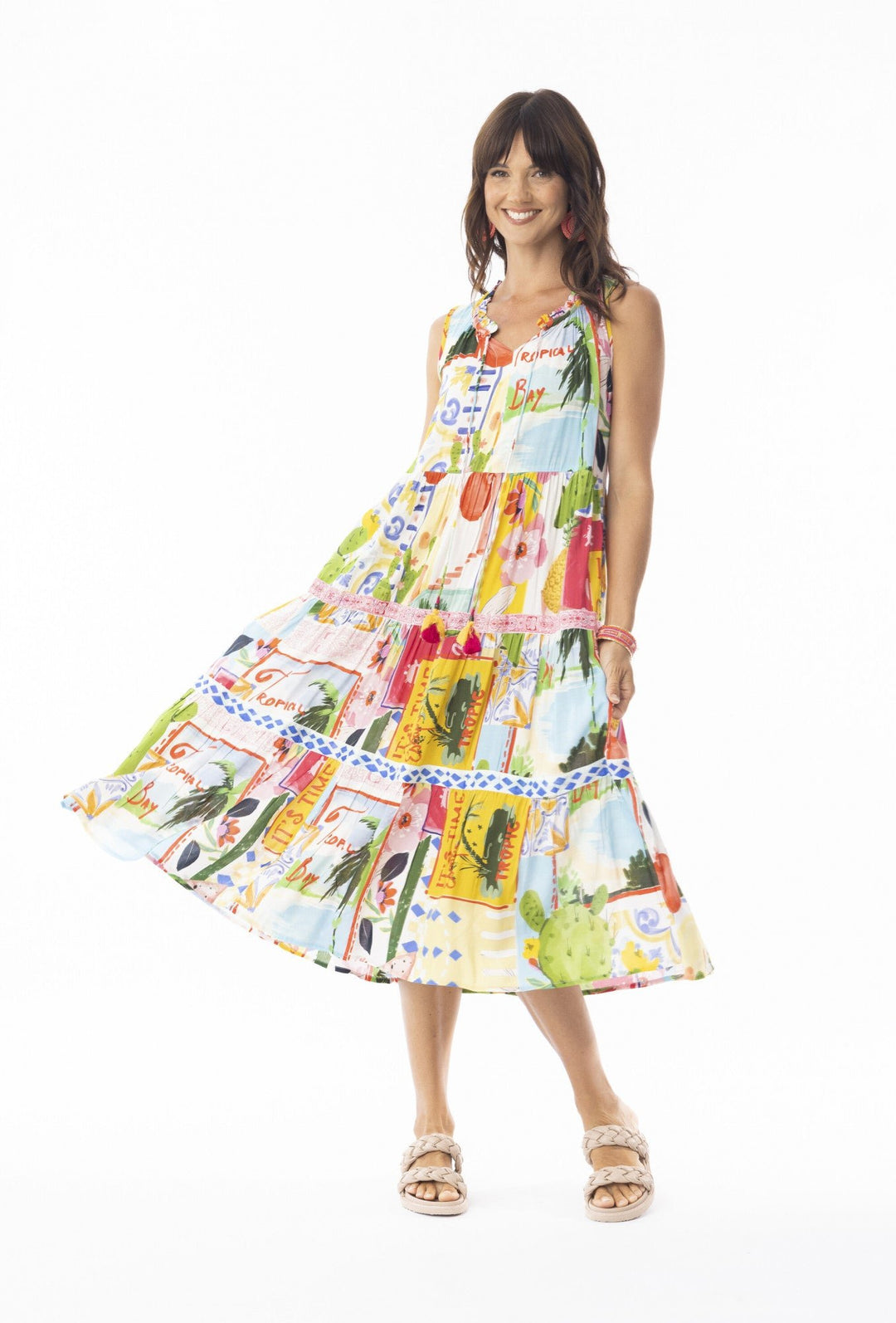 Erica Layer Dress - Print - EP21 - Pizazz BoutiqueEscape by OQ