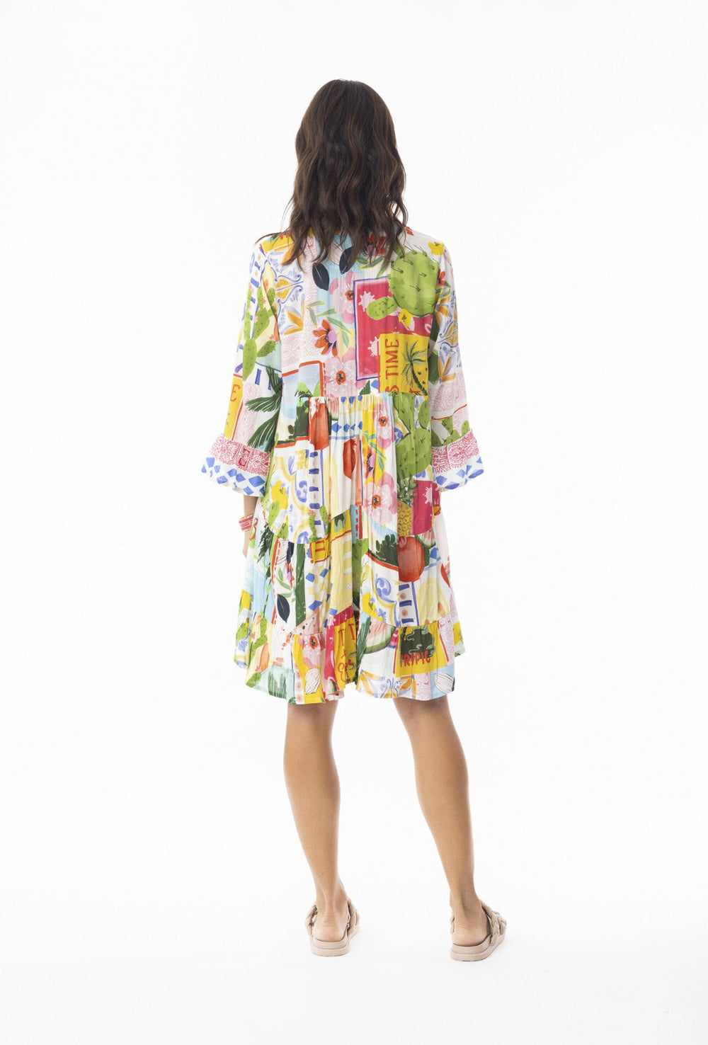Erica Tiered Dress - Print - EP25 - Pizazz BoutiqueEscape by OQ