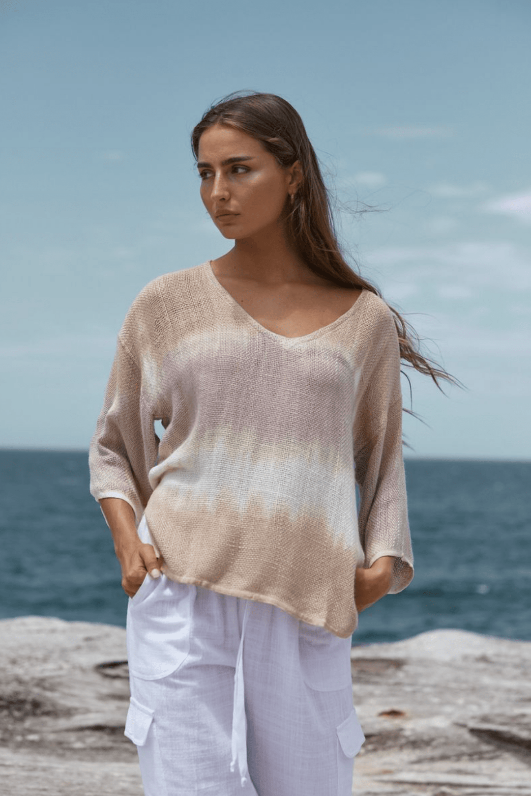 Estelle Hessian Top - Soft Caramel Ombre - CB2 - Pizazz BoutiqueCarbon The Label