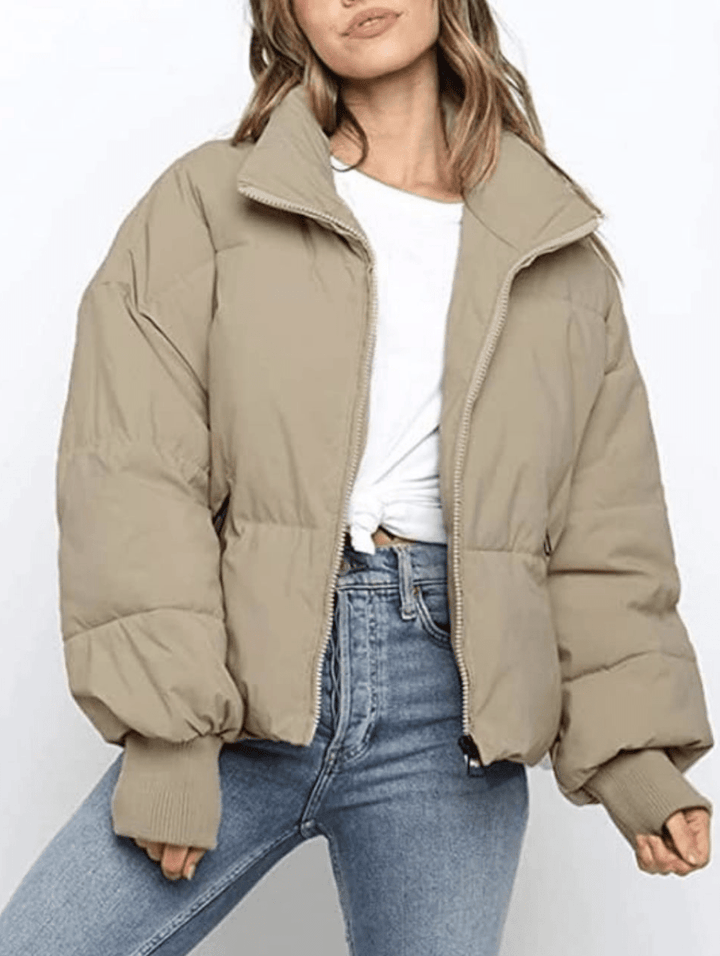 Evelyn Puffer Jacket - Beige - MF3 - Pizazz BoutiqueMutig