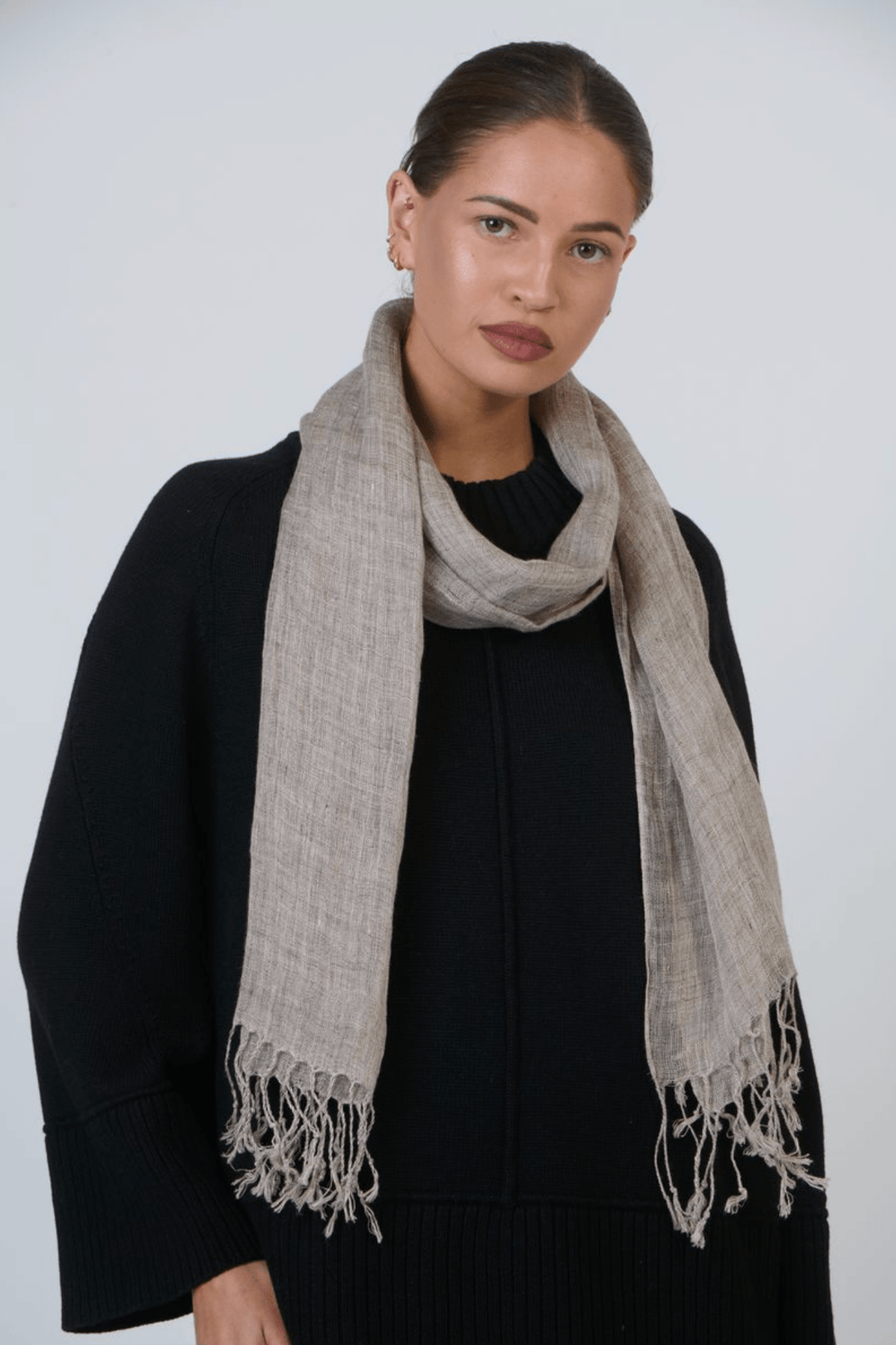 Fenny Scarf - Taupe - OJ69 - Pizazz BoutiqueNaturals By O & J