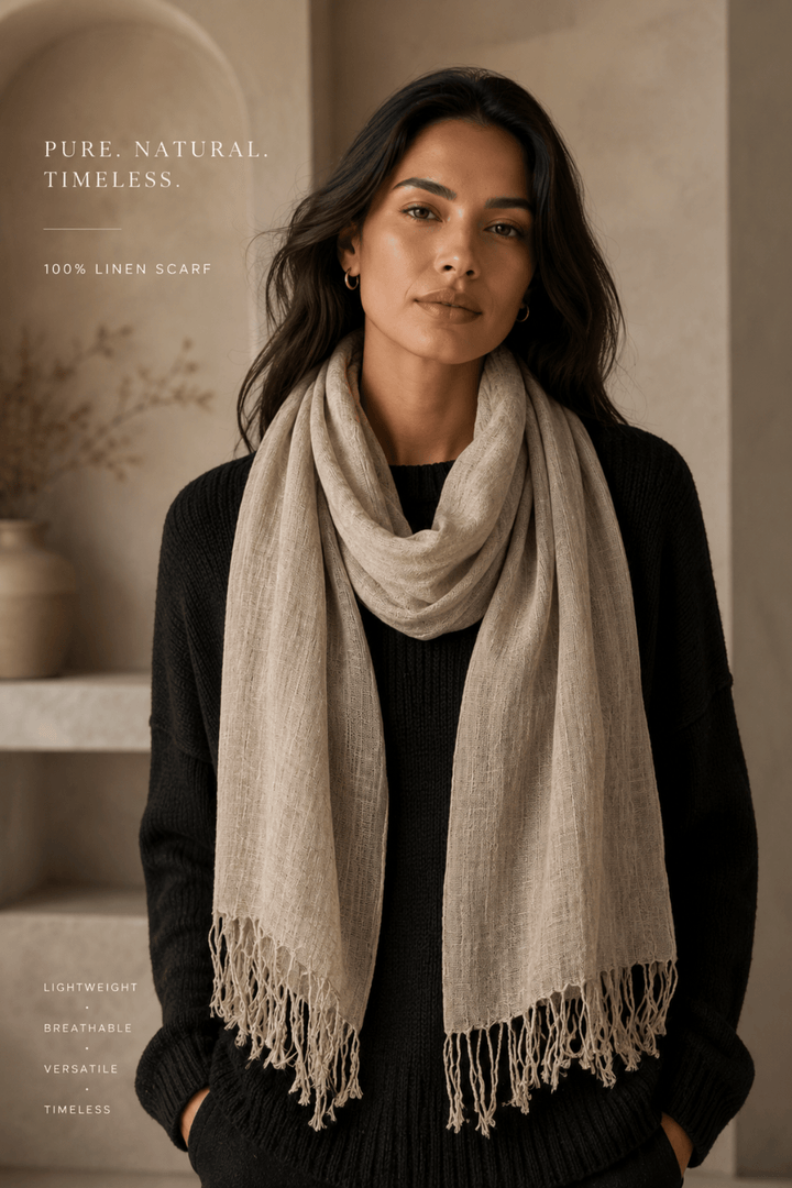 Fenny Scarf - Taupe - OJ69 - Pizazz BoutiqueNaturals By O & J