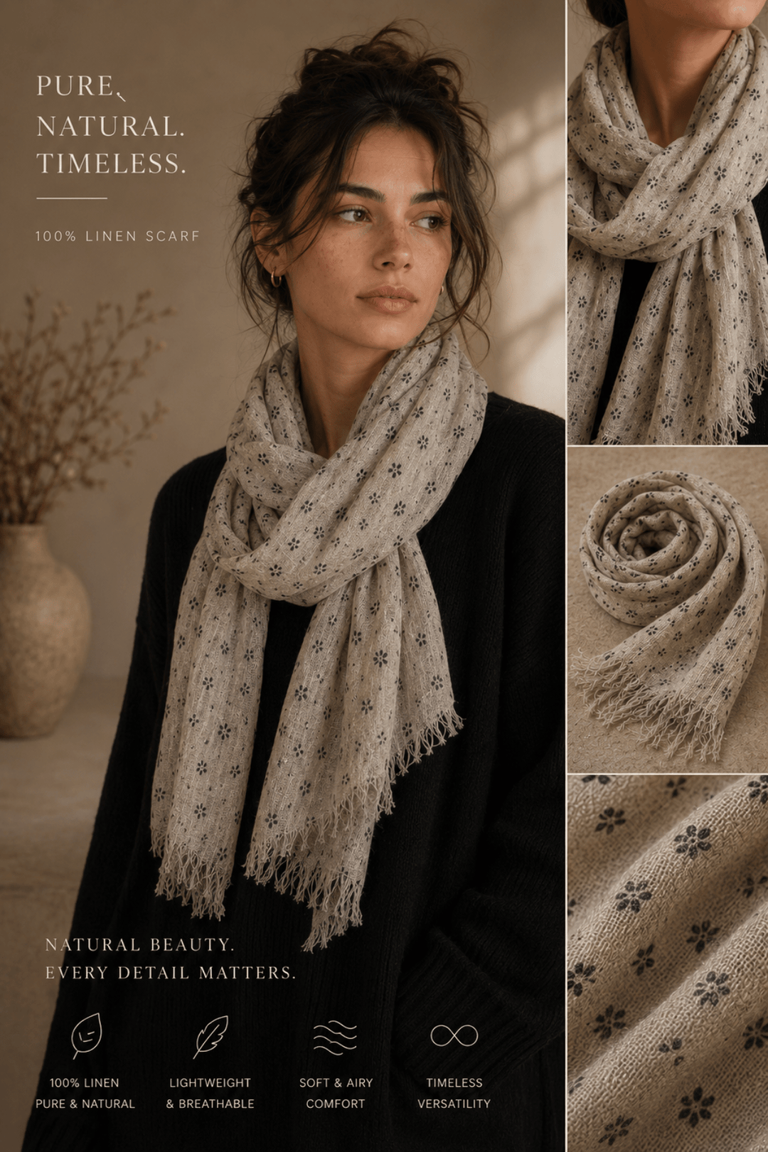 Flow Scarf - OJ68 - Pizazz BoutiqueNaturals By O & J