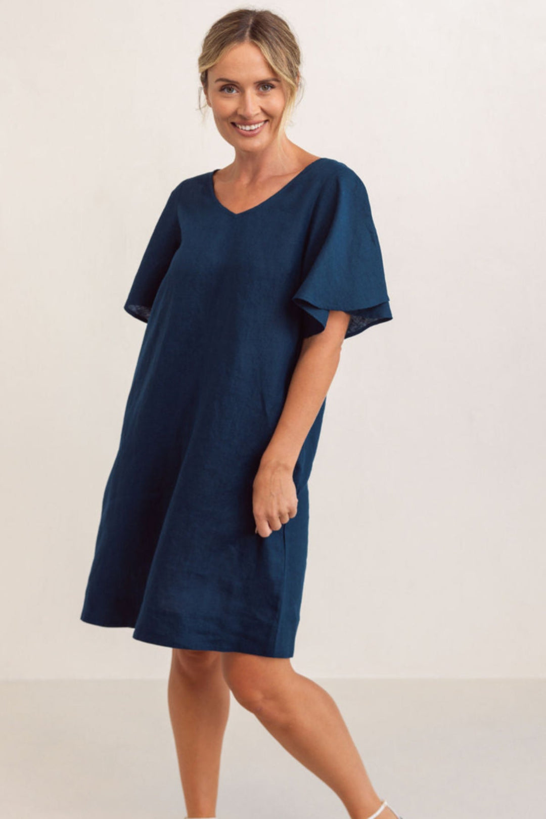 Flutter Sleeve Dress - Navy - SS42 - Pizazz BoutiqueSee Saw