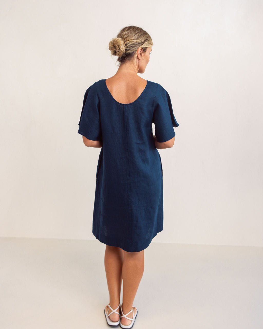 Flutter Sleeve Dress - Navy - SS42 - Pizazz BoutiqueSee Saw