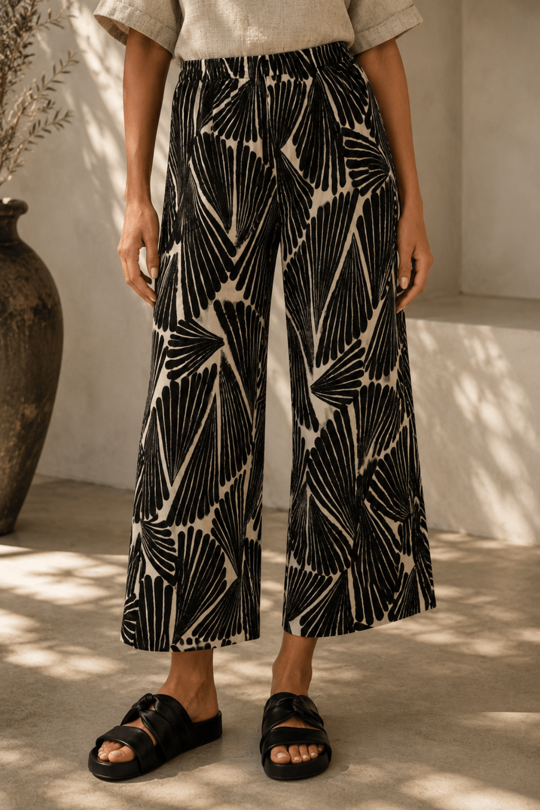 Folies Linen Pant - OJ83 - Pizazz BoutiqueNaturals By O & J
