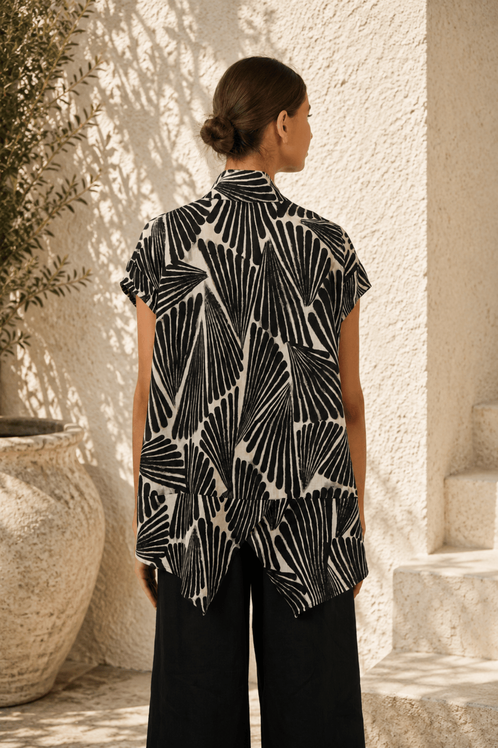 Folies Linen Shirt -OJ82 - Pizazz BoutiqueNaturals By O & J