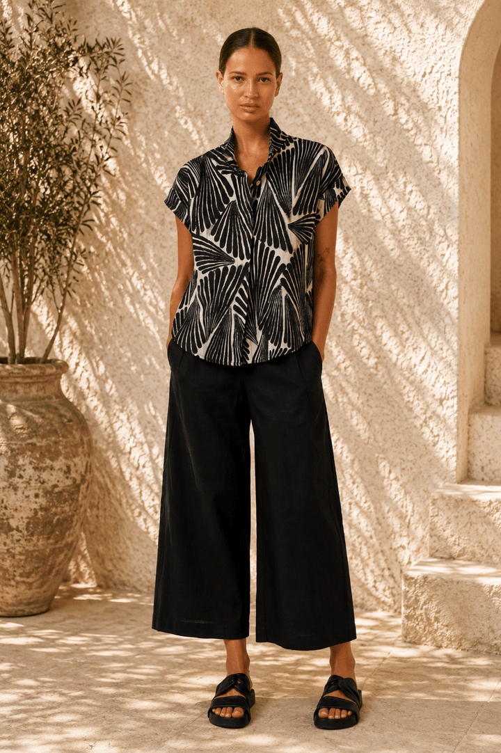 Folies Linen Shirt -OJ82 - Pizazz BoutiqueNaturals By O & J
