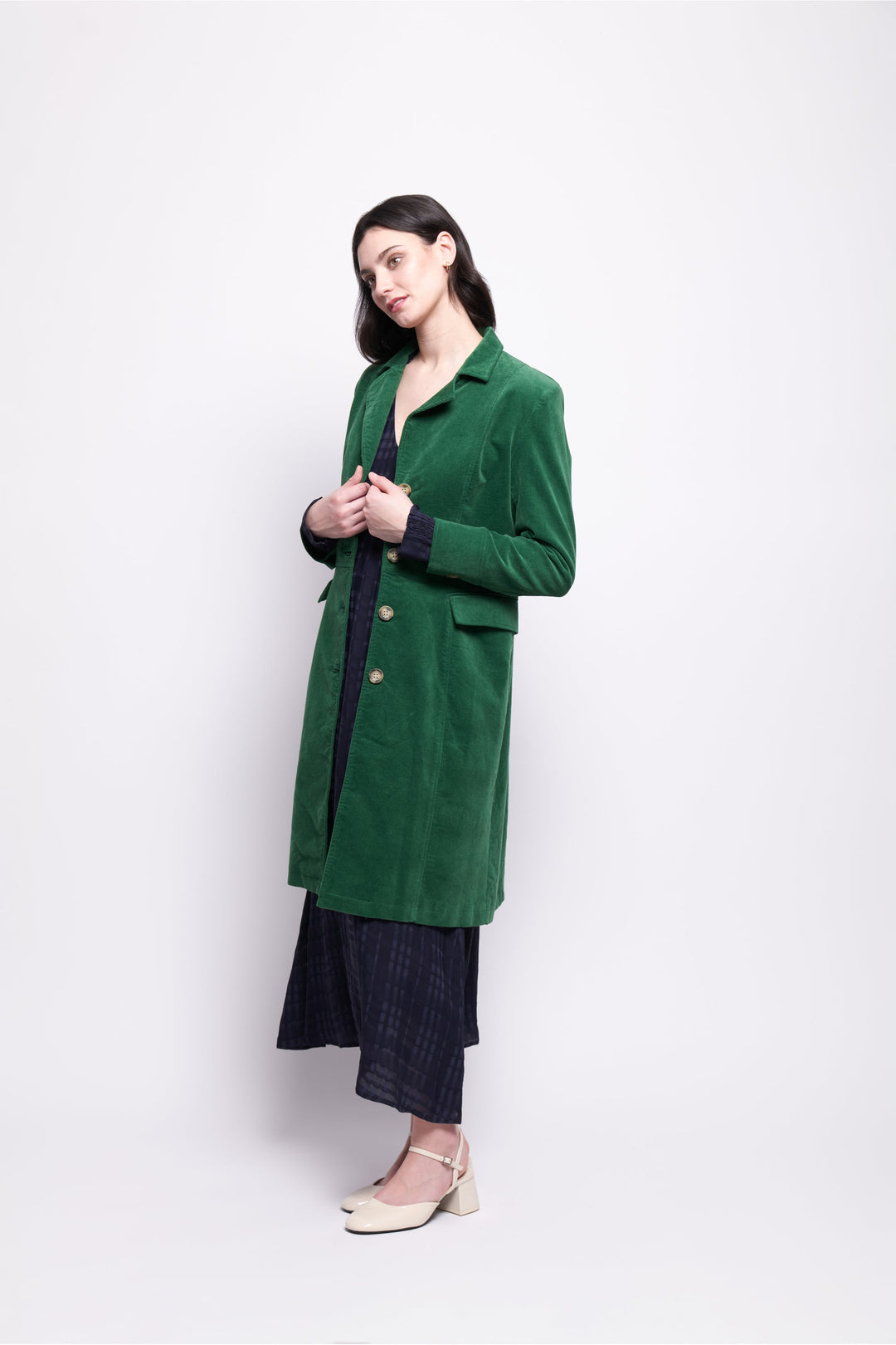 For The Re - Cord Coat - Evergreen - F7 - Pizazz BoutiqueFoil