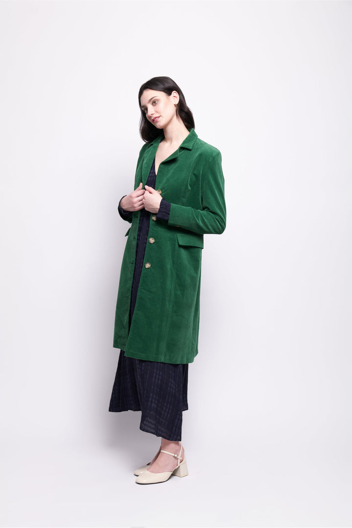 For The Re - Cord Coat - Evergreen - F7 - Pizazz BoutiqueFoil