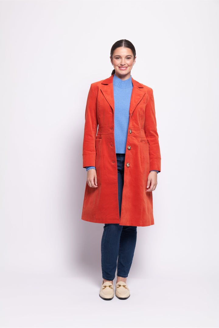 For The Re - Cord Coat - Satsuma - F7 - Pizazz BoutiqueFoil