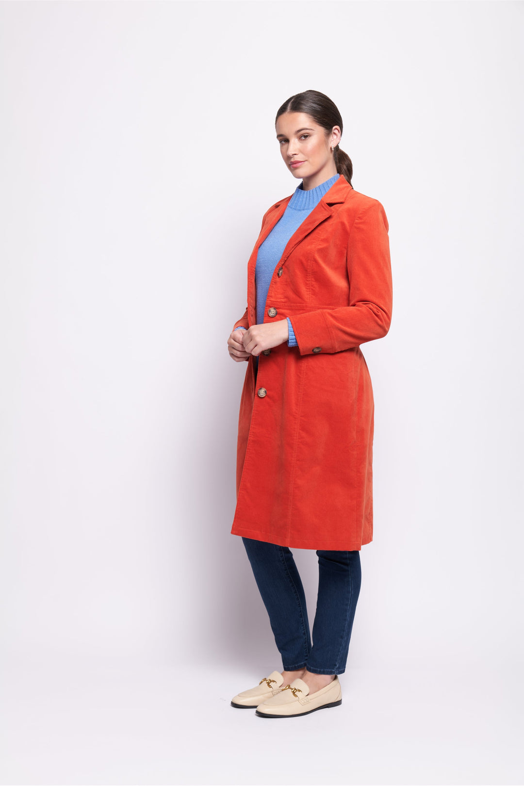 For The Re - Cord Coat - Satsuma - F7 - Pizazz BoutiqueFoil
