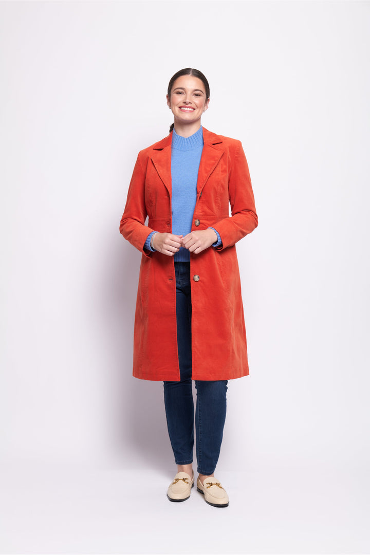 For The Re - Cord Coat - Satsuma - F7 - Pizazz BoutiqueFoil