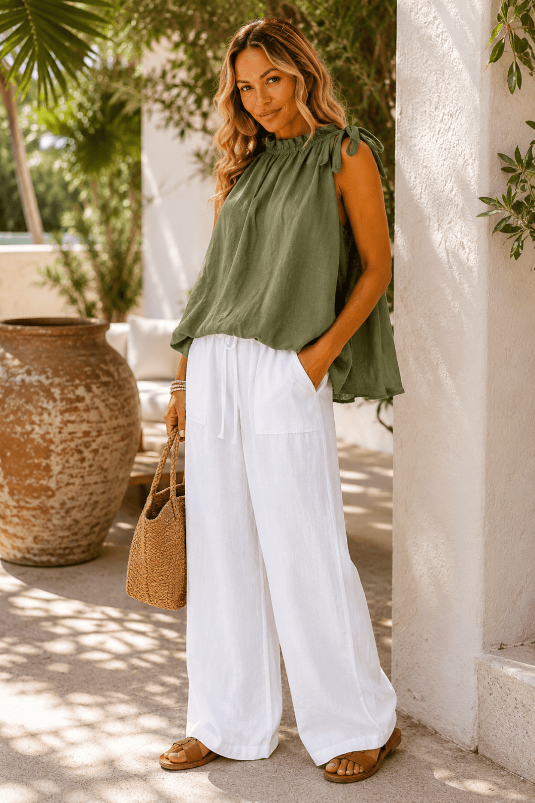 Fressia Top - Basil - FA15 - Pizazz BoutiqueFree Angel