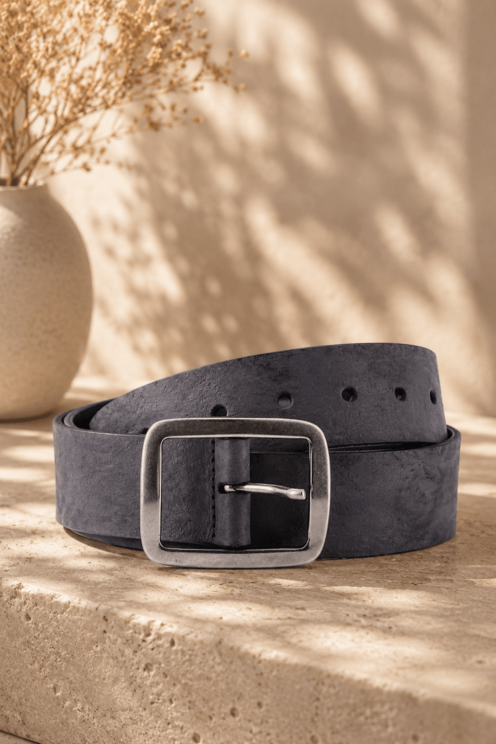 Full-grain Leather Belt - Black - Pizazz BoutiqueVanzetti