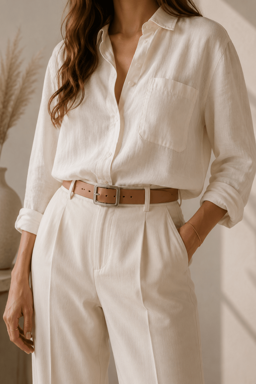 Full-grain Leather Belt - Cognac - Pizazz BoutiqueVanzetti