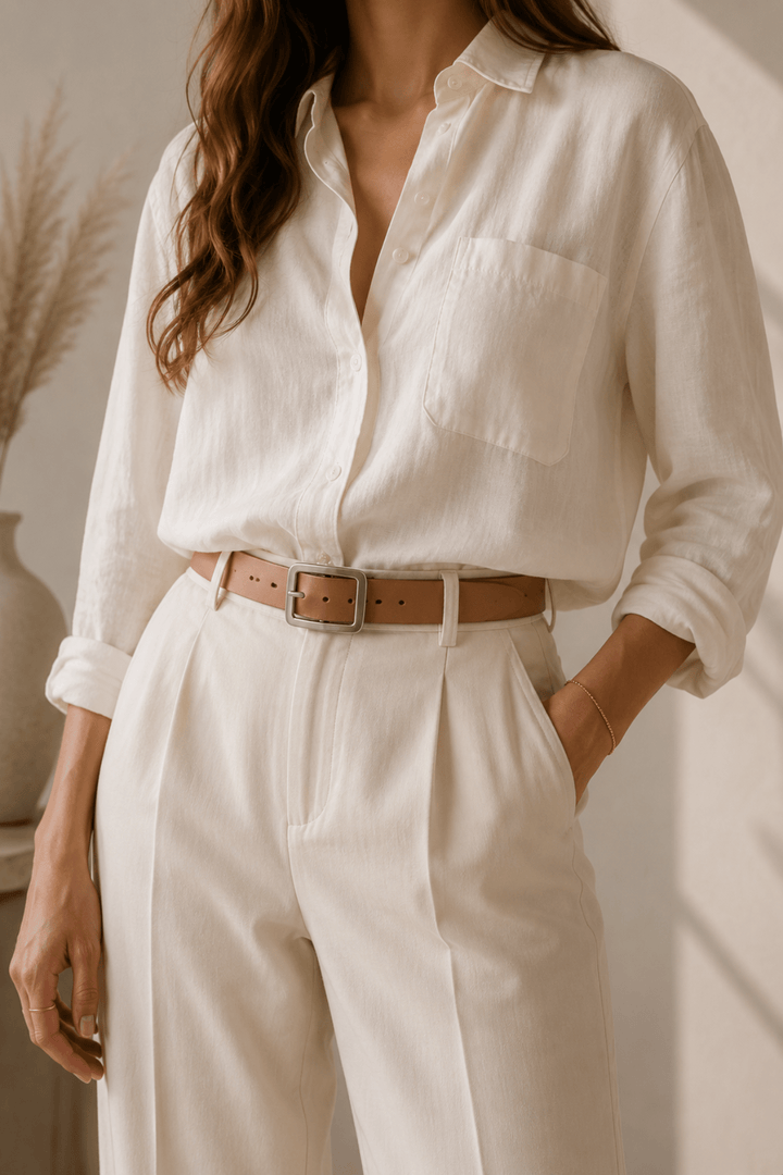 Full-grain Leather Belt - Cognac - Pizazz BoutiqueVanzetti