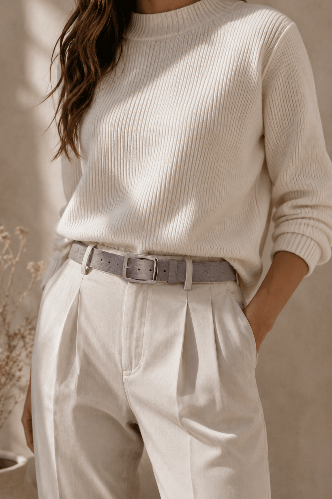 Full-grain Leather Belt | Mouse Grey - Pizazz BoutiqueVanzetti