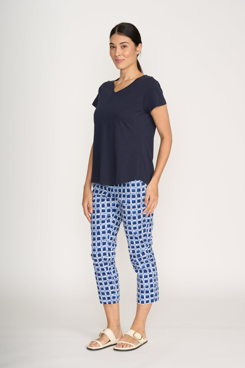 Fuss Free Capri Printed - Blockbuster - F15 - Pizazz BoutiqueFoil
