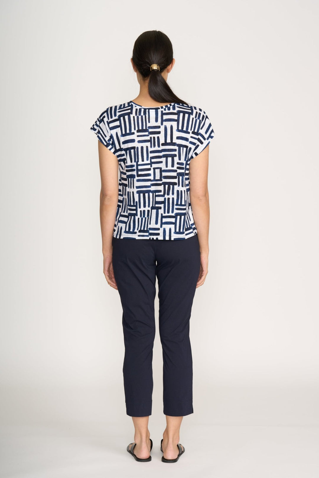 Fuss Free Capri - True Navy - F6 - Pizazz BoutiqueFoil