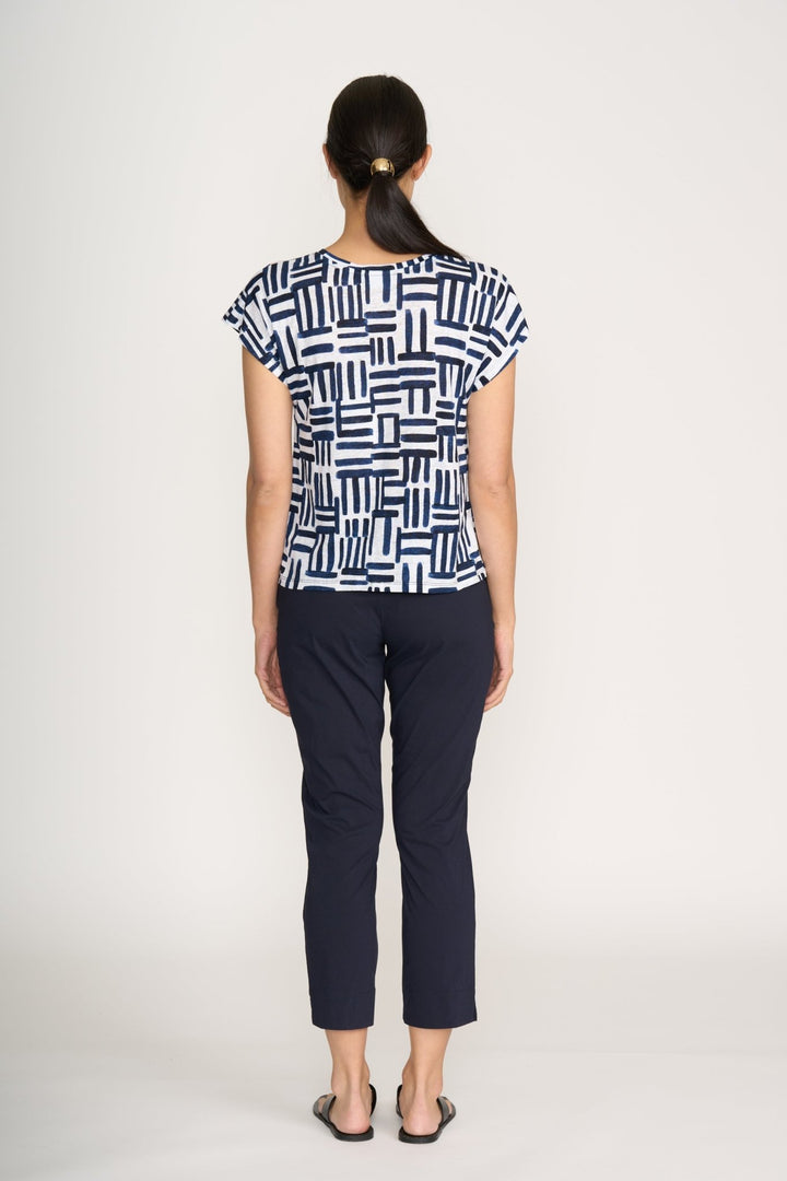 Fuss Free Capri - True Navy - F6 - Pizazz BoutiqueFoil