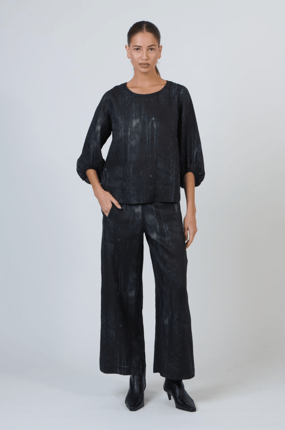 GA537 Linen Top - Moonbeam - OJ70 - Pizazz BoutiqueNaturals By O & J