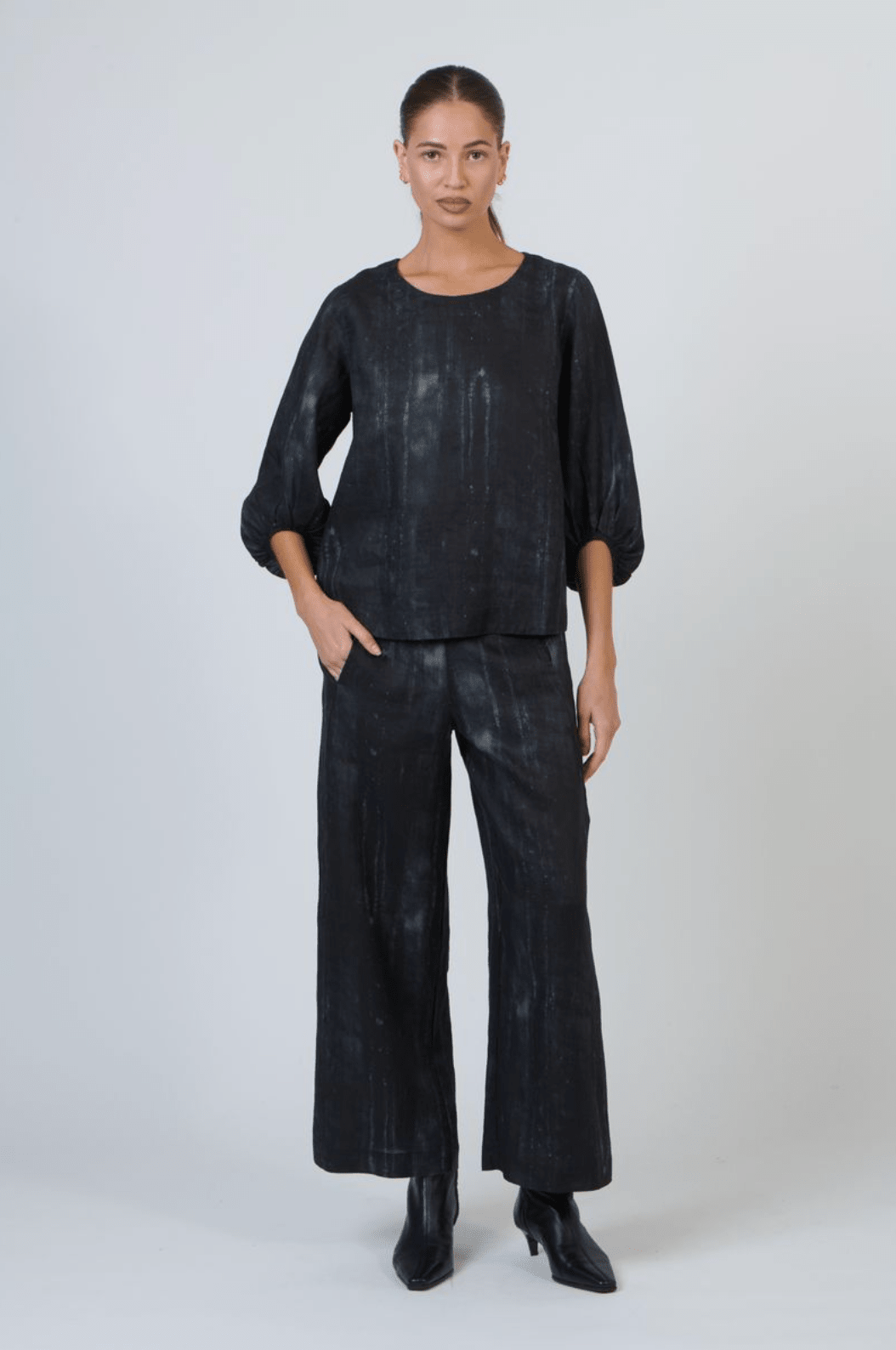 GA537 Linen Top - Moonbeam - OJ70 - Pizazz BoutiqueNaturals By O & J
