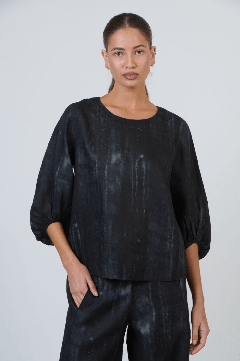 GA537 Linen Top - Moonbeam - OJ70 - Pizazz BoutiqueNaturals By O & J