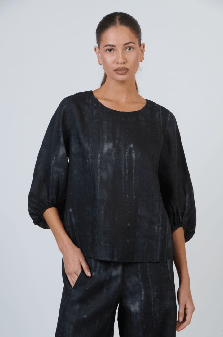 GA537 Linen Top - Moonbeam - OJ70 - Pizazz BoutiqueNaturals By O & J