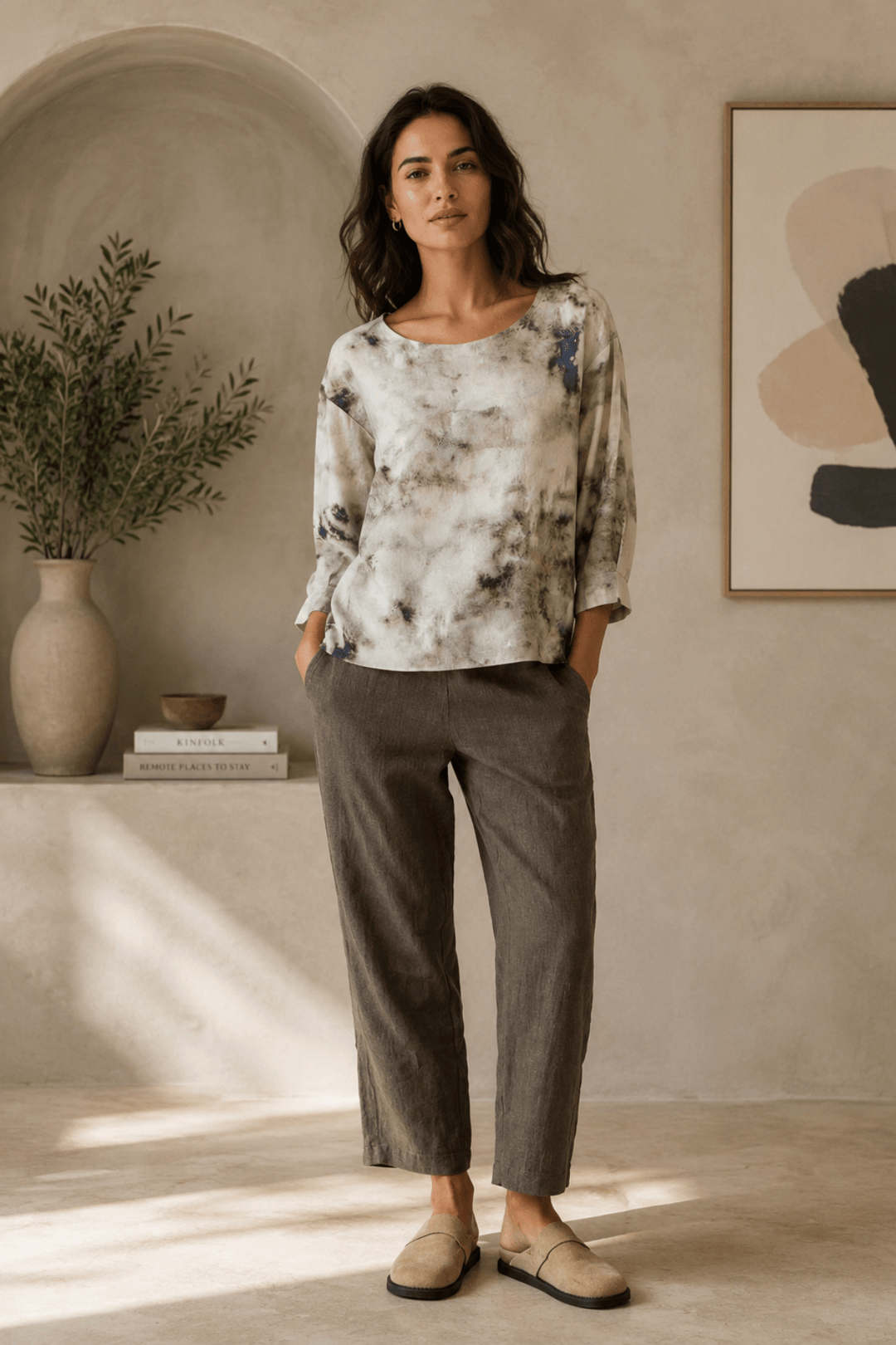 GA619 Pant - Cigar - OJ63 - Pizazz BoutiqueNaturals By O & J