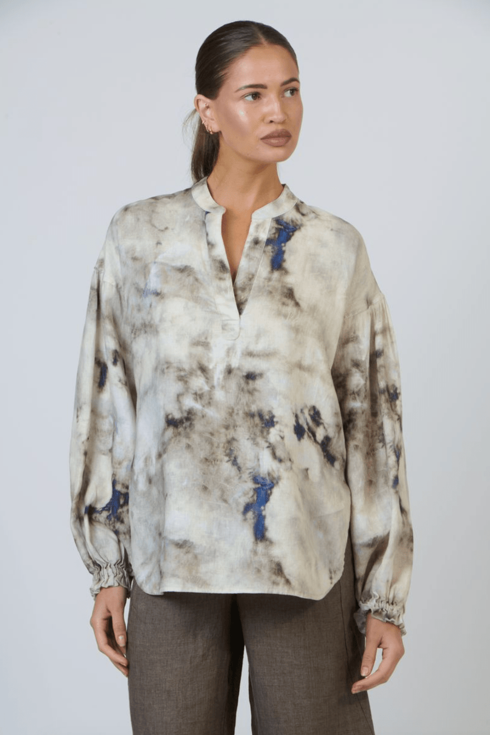 GA669 Linen Top - Emperador - OJ33 - Pizazz BoutiqueNaturals By O & J