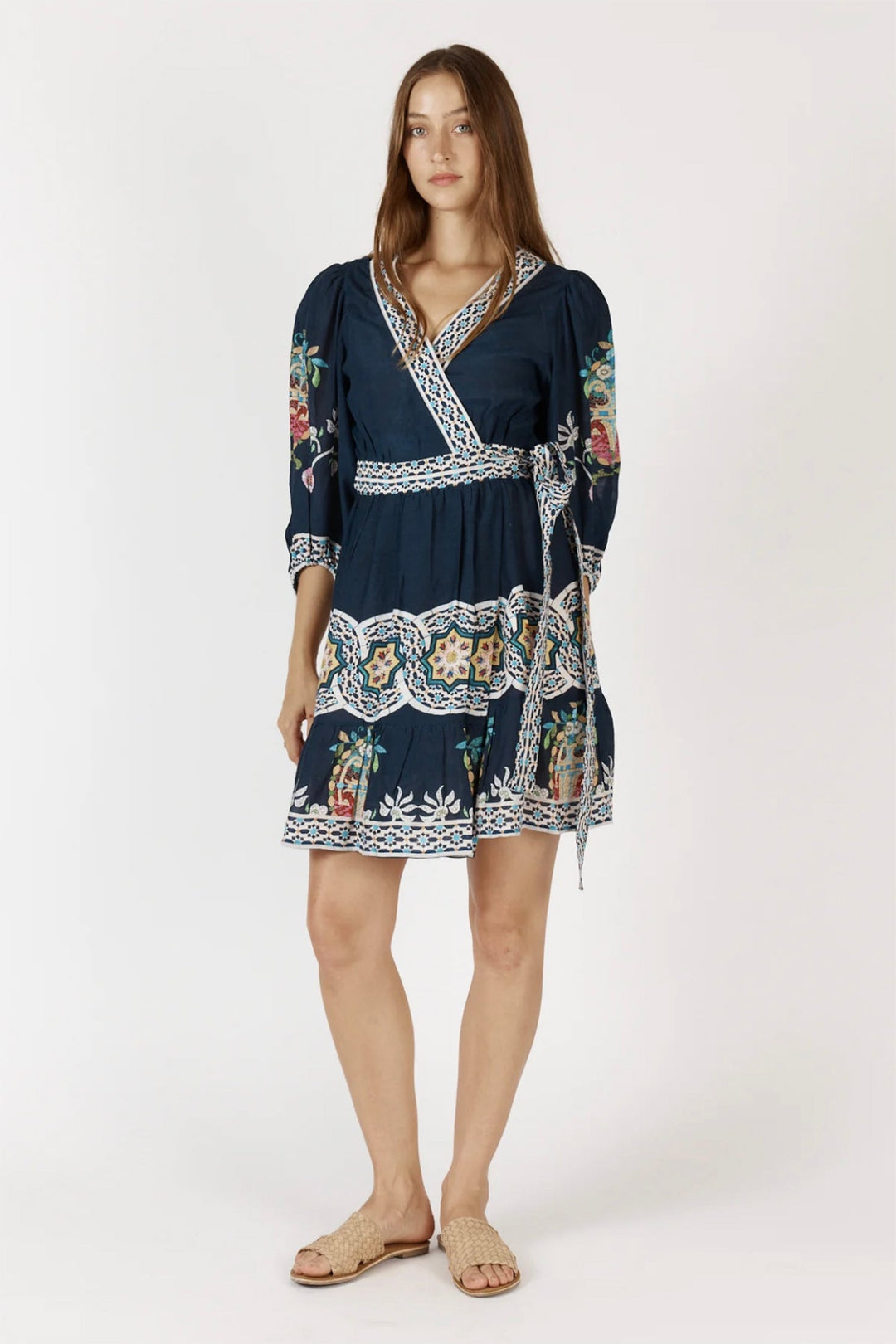 Garcia Wrap Dress - Navy - RY14 - Pizazz BoutiqueRubyyaya