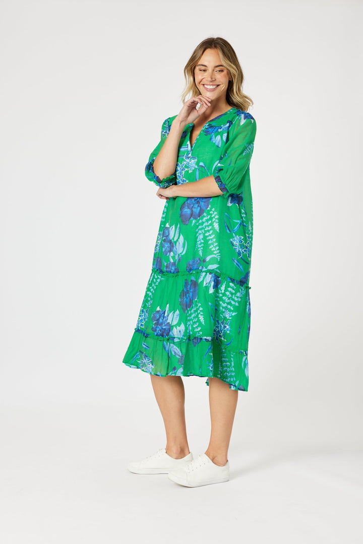 Garden Bloom Dress - Elm Blue - GS29 - Pizazz BoutiqueGordon smith