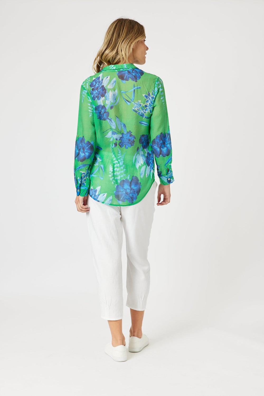 Garden Bloom Shirt - Elm Blue - GS30 - Pizazz BoutiqueGordon smith