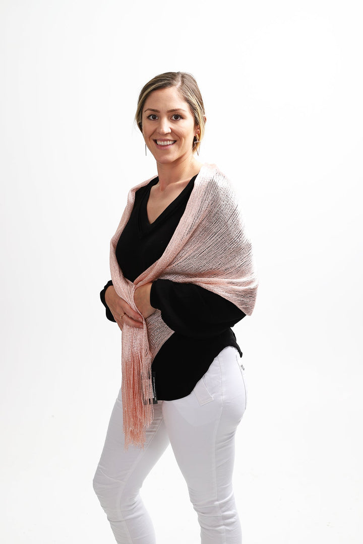 Gatsby Shawl | Rose Pink | SR165 - Pizazz BoutiqueStellar Rose