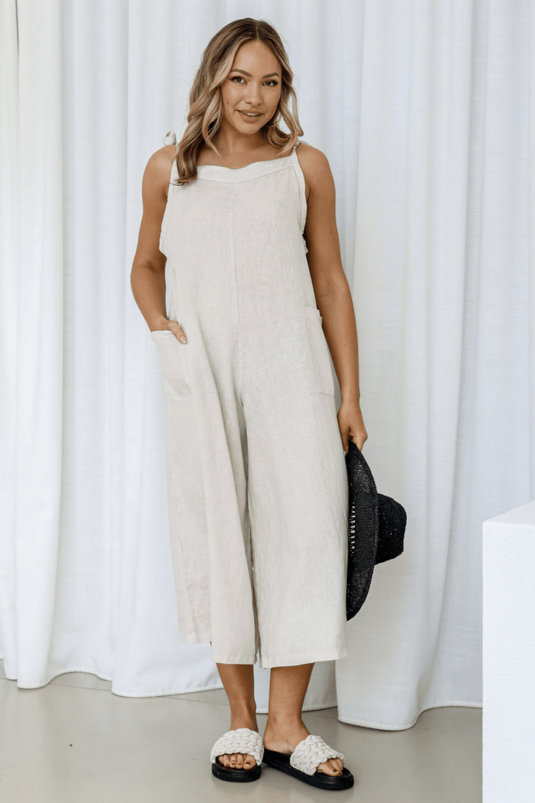 Gelsa Jumpsuit - Sand - FA13 - Pizazz BoutiqueFree Angel